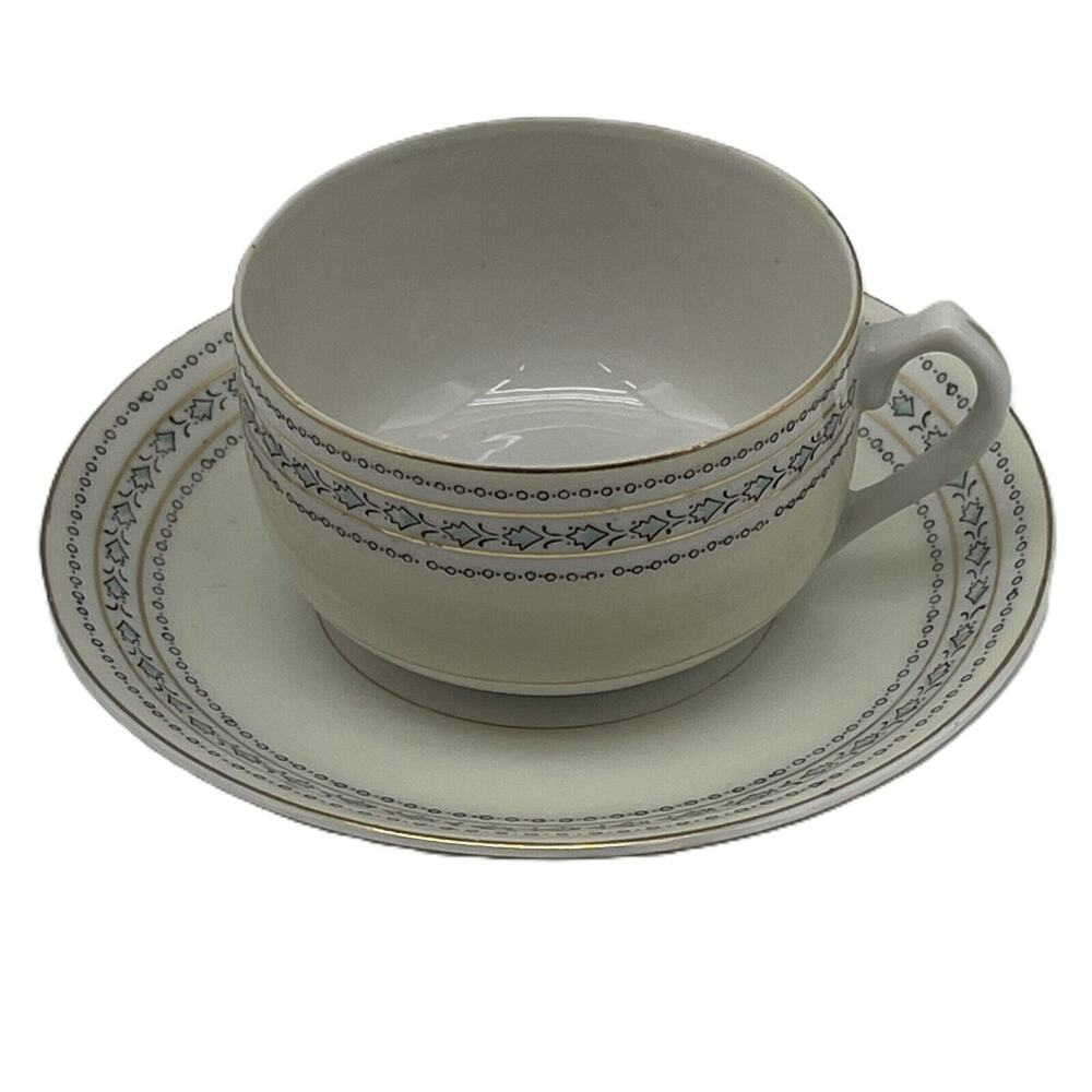 Vintage Coffee Cup And Saucer Plate Hand Painted Made In Occupied Japan